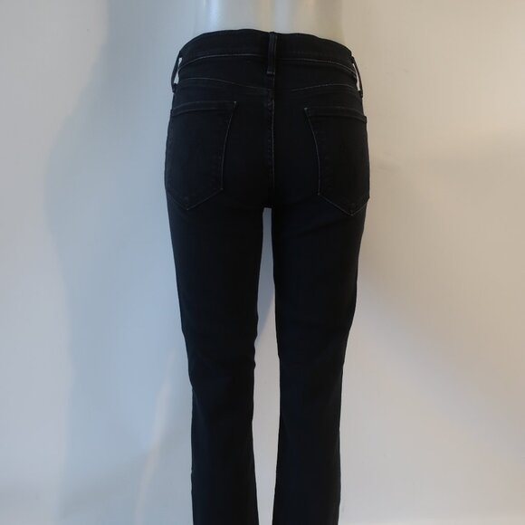 Women Mother Black Deep End Wash The Midrise Dazzler Ankle Denim Jeans 31 - Picture 8 of 13
